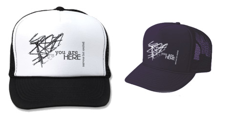 you are here trucker hat